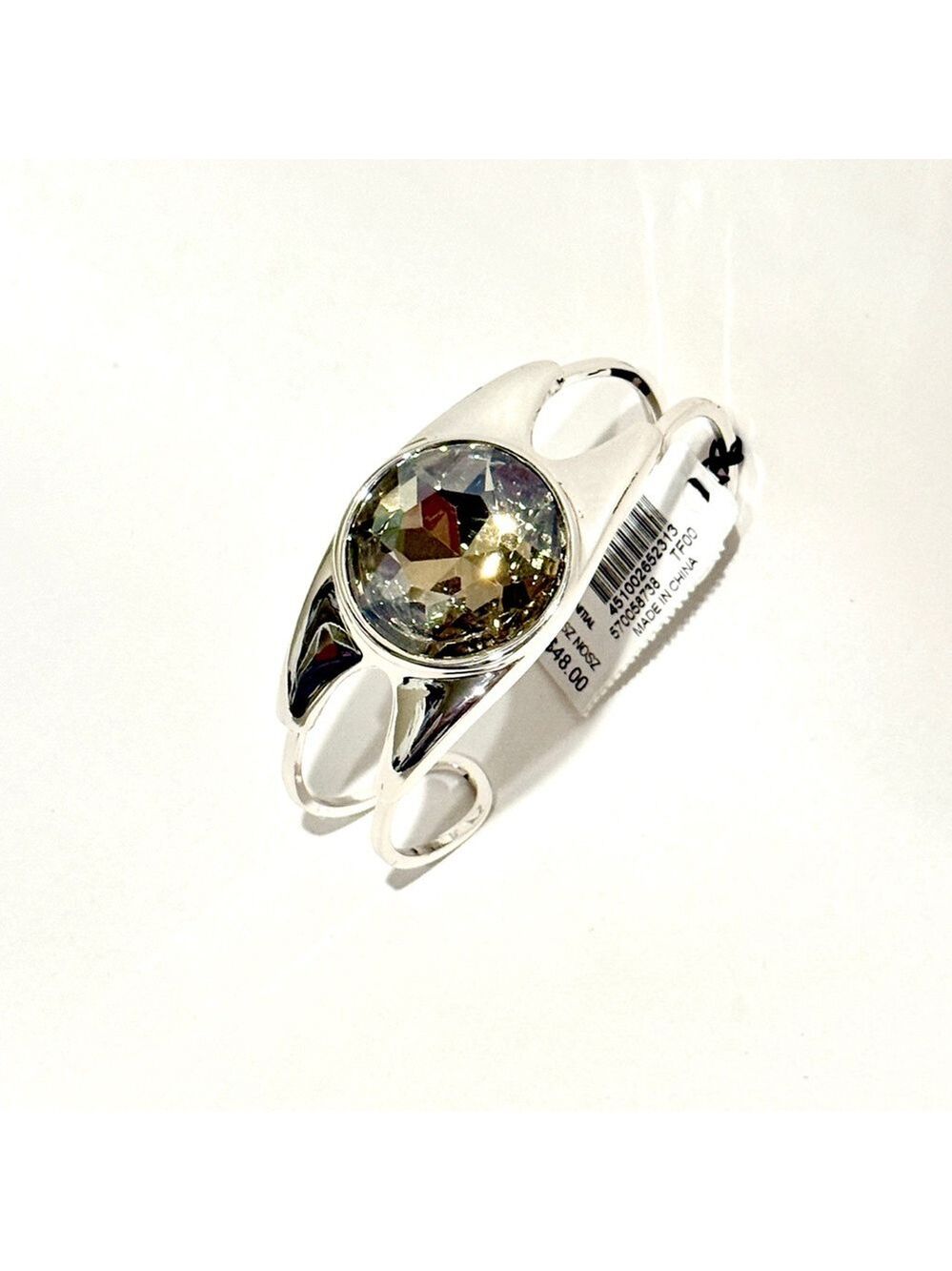 WHITE HOUSE BLACK MARKET | NWT Statement Silver Crystal Cuff Bracelet 💎 - Picture 8 of 11